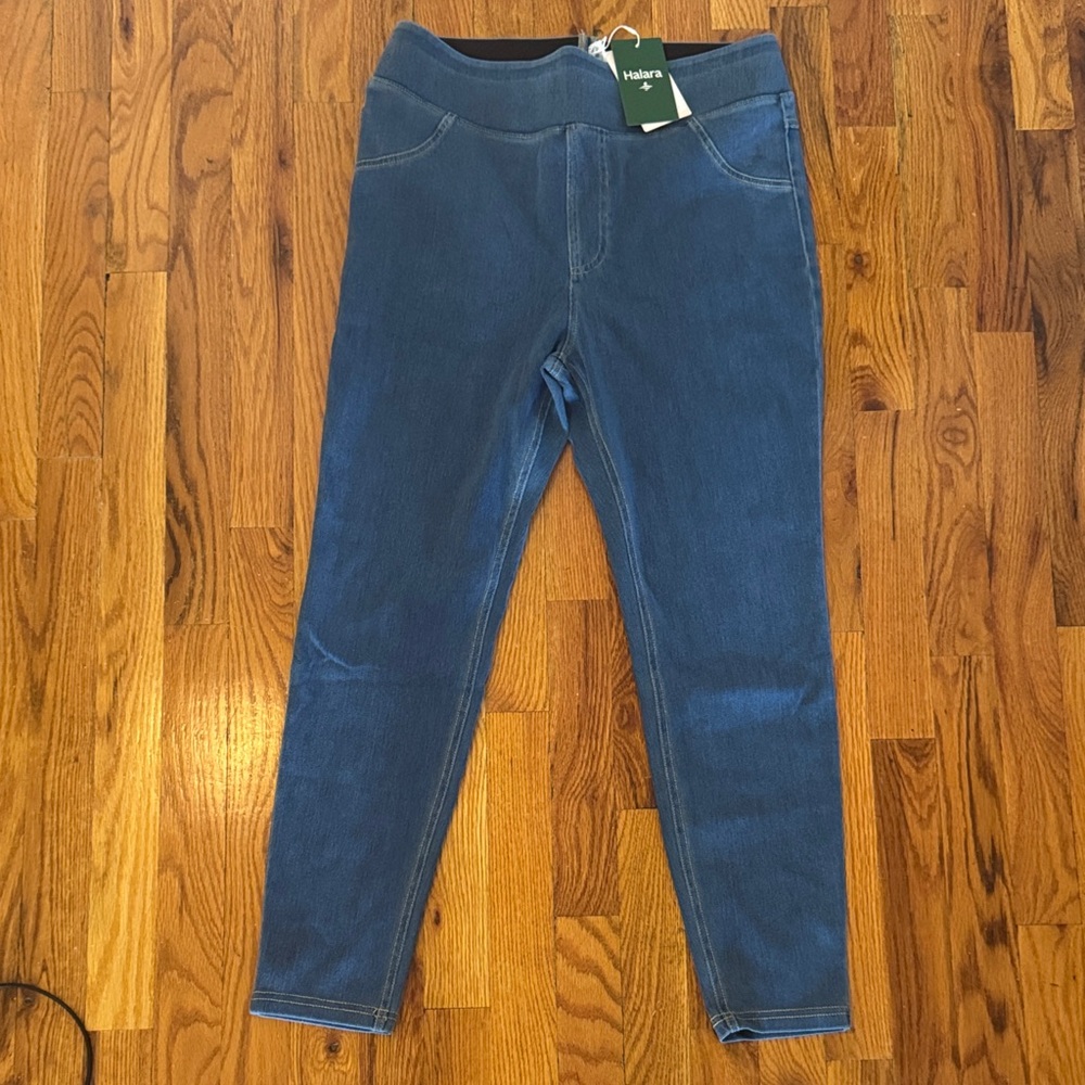 HALARA Navy Blue Pull-On Jeans Jeggings